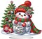 DIY Tabletop Diamond Art Painting Kit,8.81x7.87inch (Christmas Tree and Snowman)